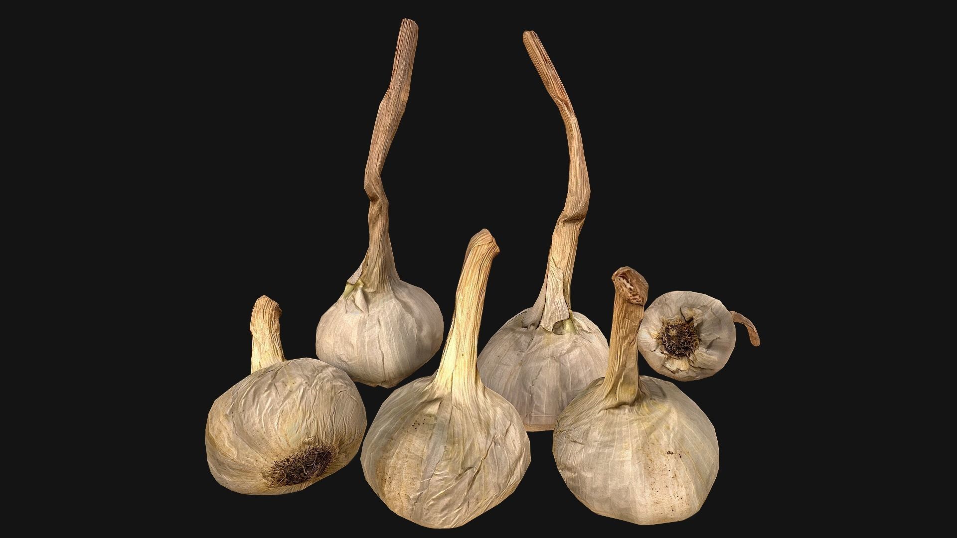 Basket with Vegetables Low-poly 3D model_19