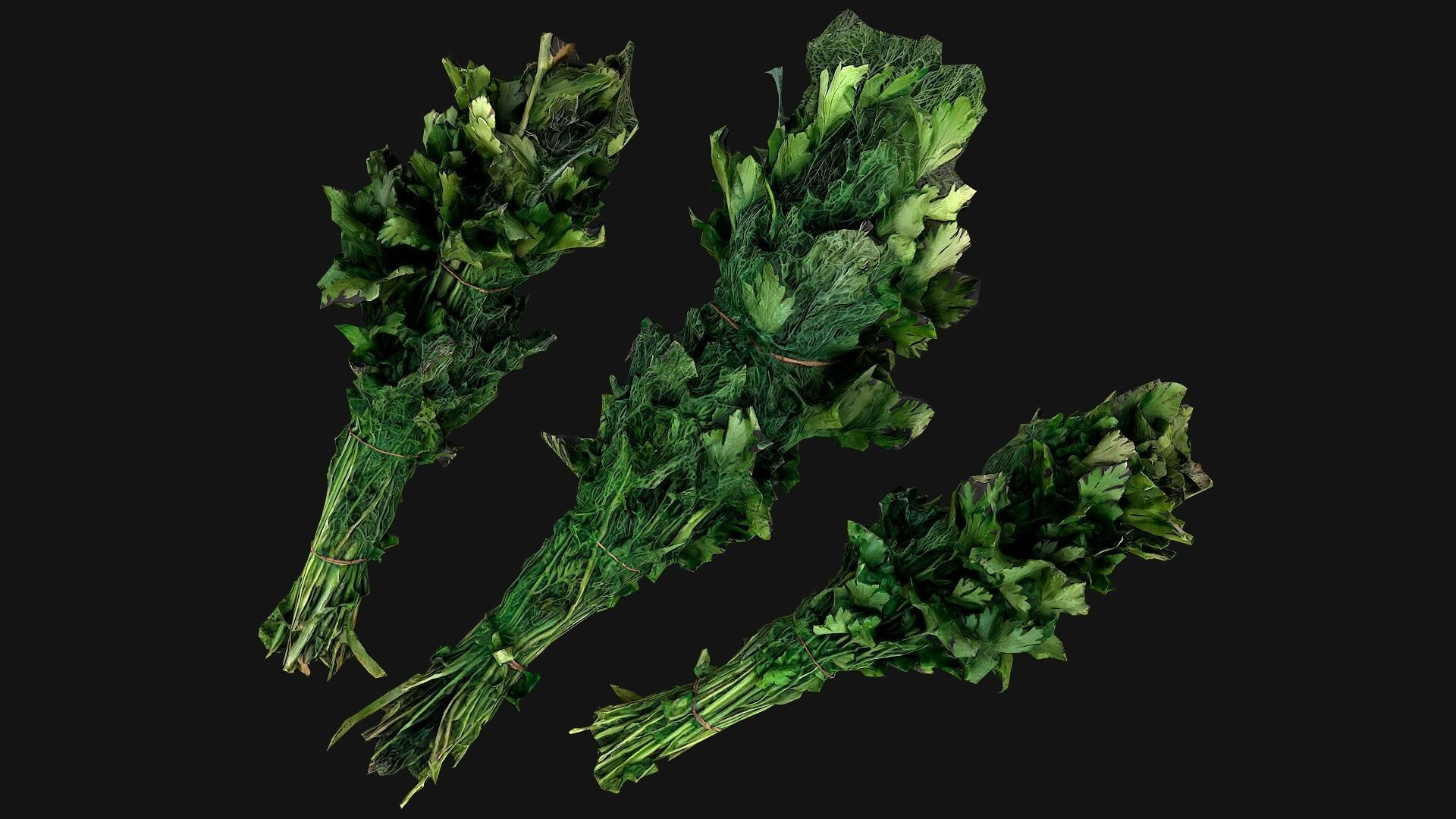 Basket with Vegetables Low-poly 3D model_11