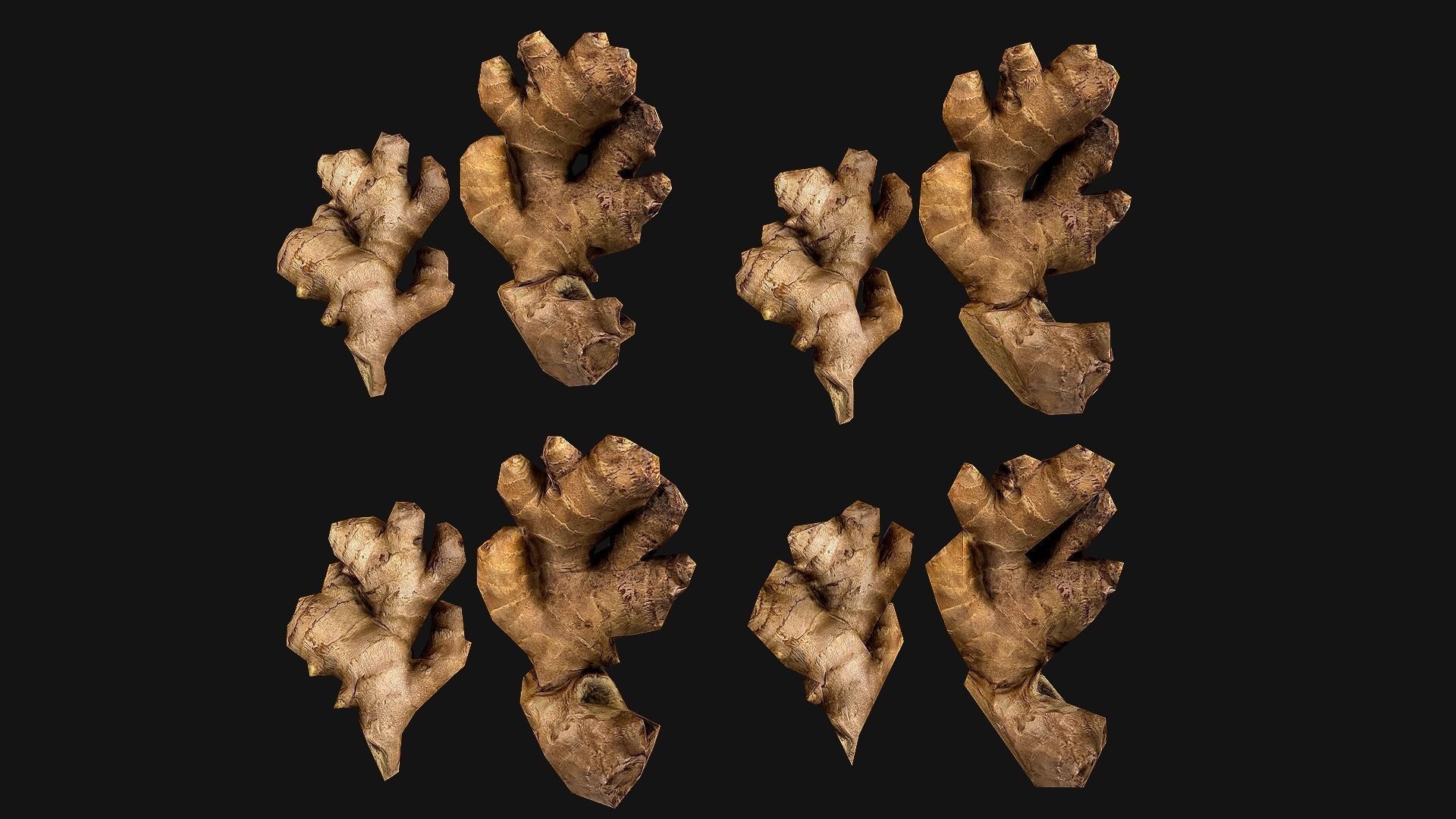 Basket with Vegetables Low-poly 3D model_23