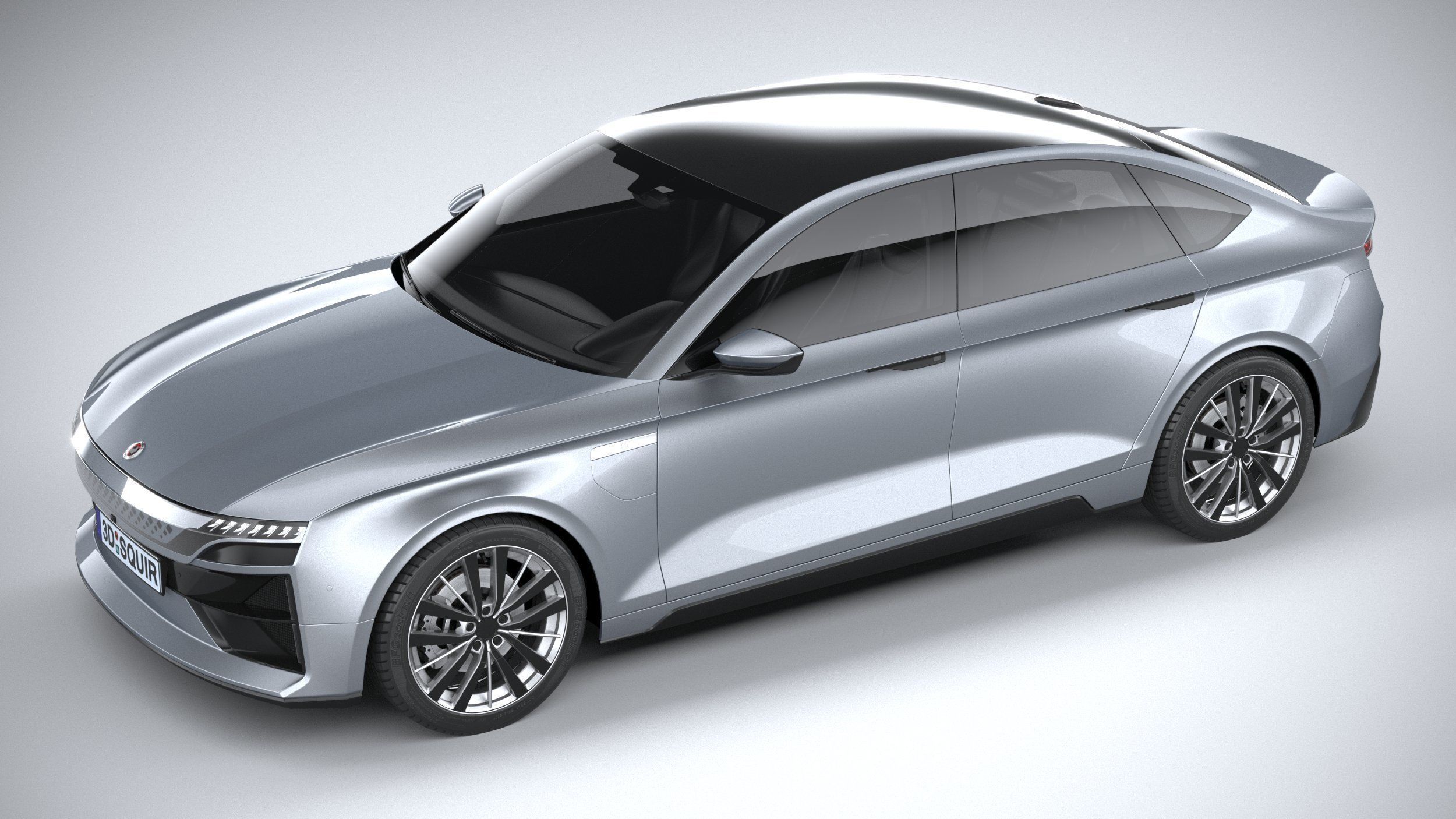 Generic Sedan EV 2023 3D model_7