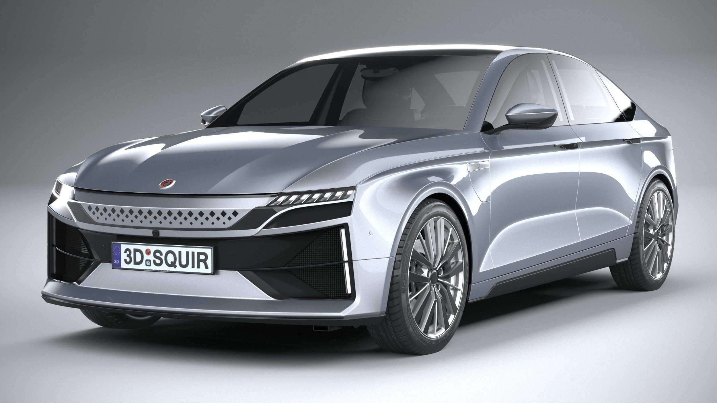 Generic Sedan EV 2023 3D model_2