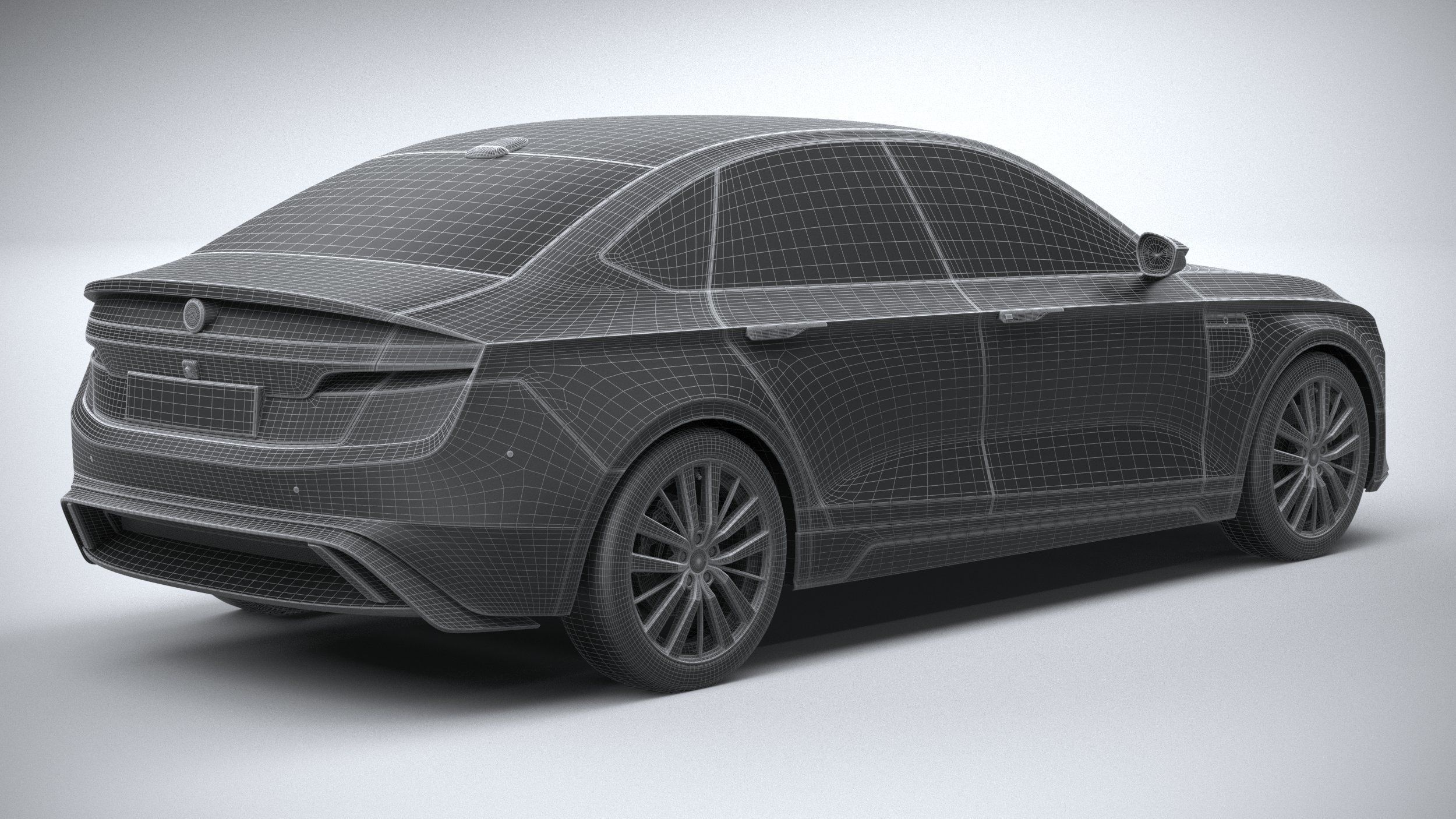 Generic Sedan EV 2023 3D model_27