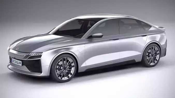Generic Sedan EV 2023 3D model Generic Sedan EV 2023 3D model