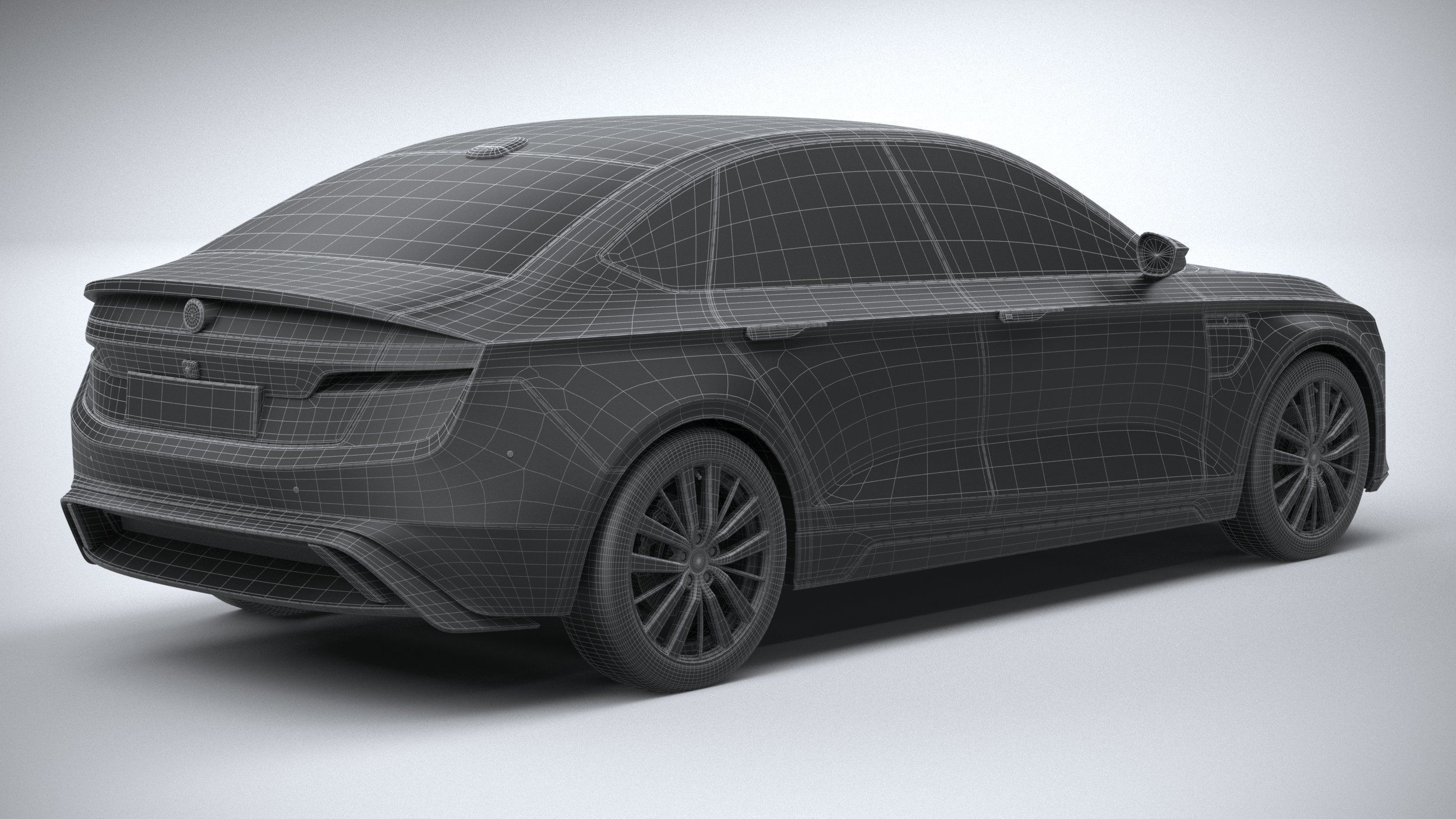 Generic Sedan EV 2023 3D model_29