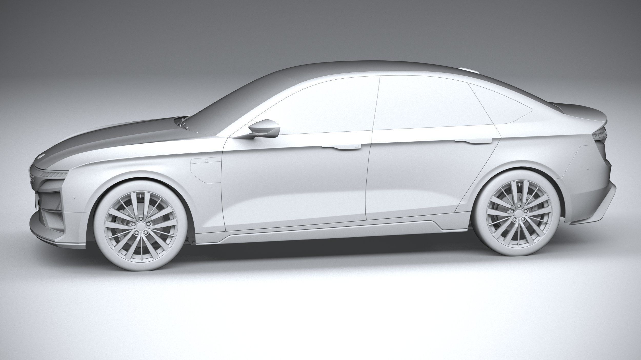 Generic Sedan EV 2023 3D model_22
