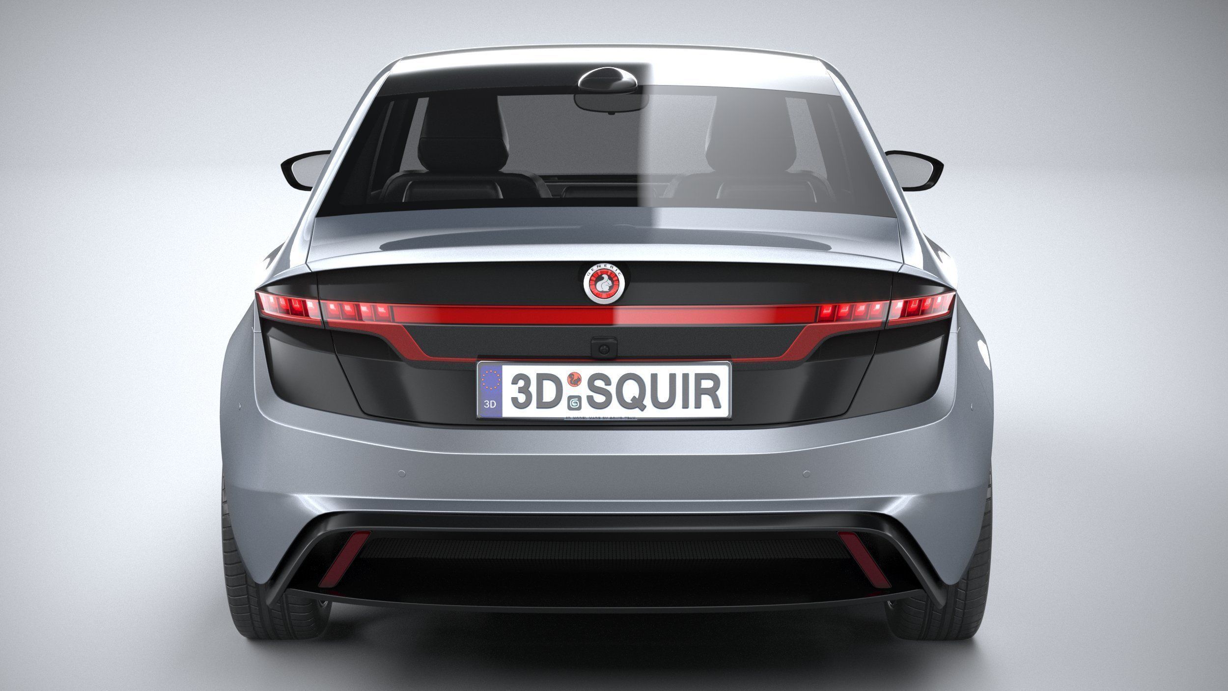 Generic Sedan EV 2023 3D model_4