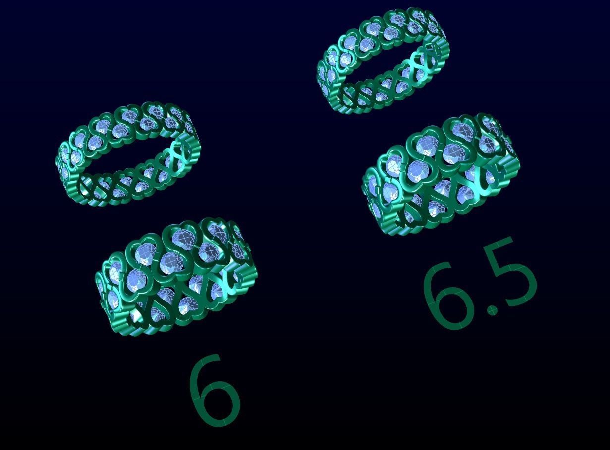 Wedding Infinity Heart Ring - Allsize 3D print model_5