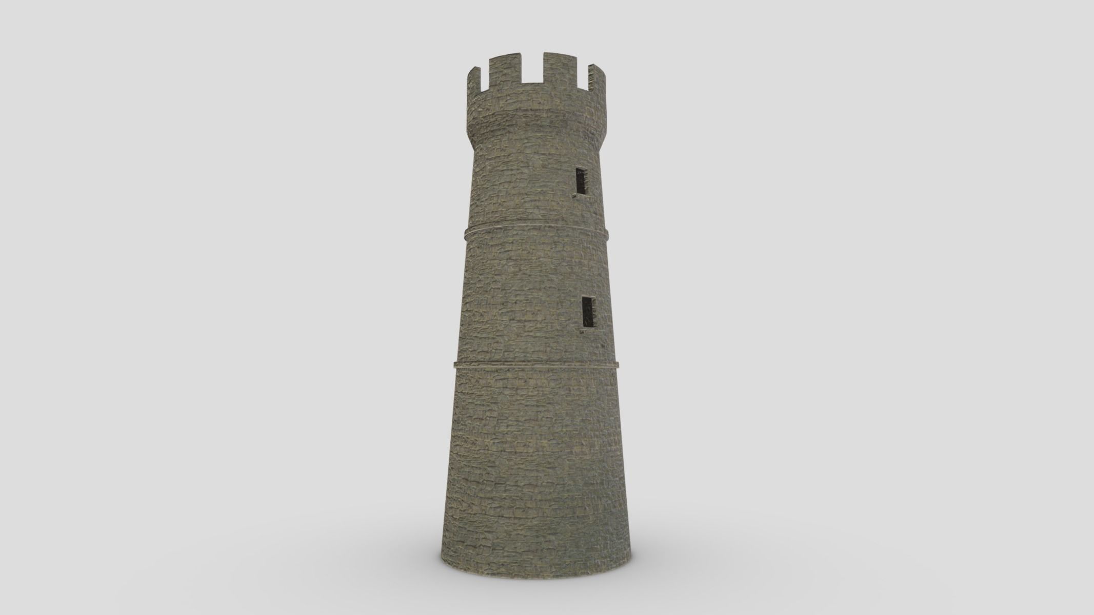 Medieval Castle Module 01 Low Poly PBR Realistic Low-poly 3D model_8