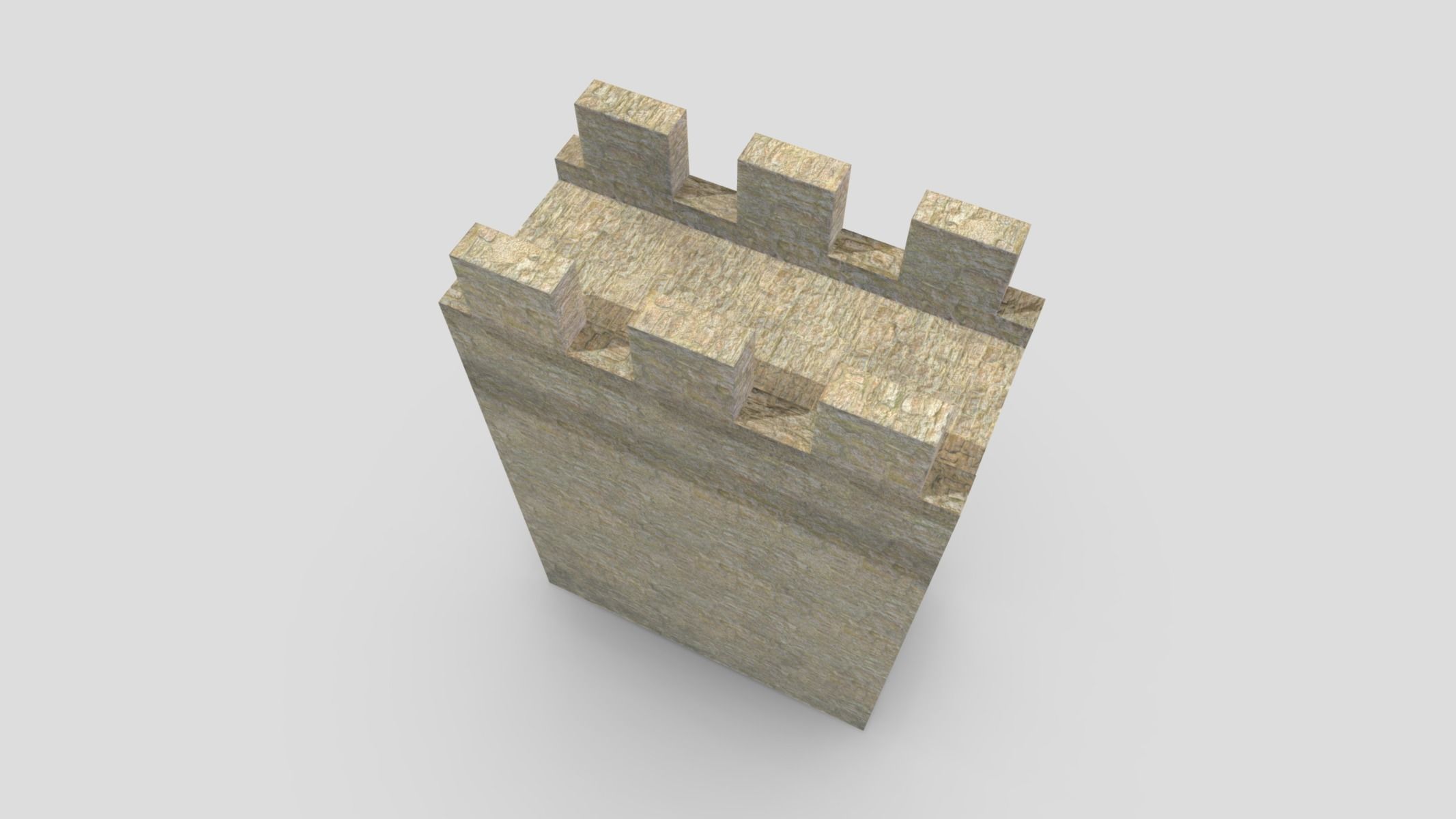 Medieval Castle Module 02 Low Poly PBR Realisitc  Low-poly 3D model_6