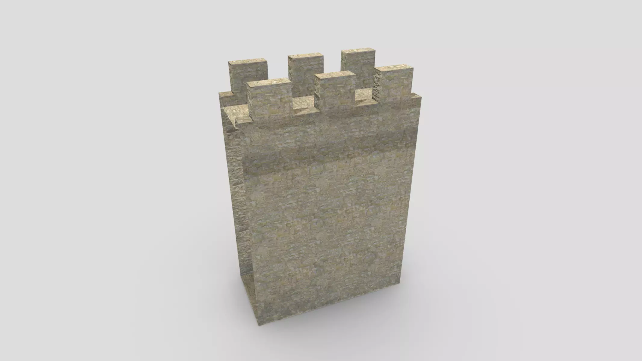 Medieval Castle Module 02 Low Poly PBR Realisitc  Low-poly 3D model_0