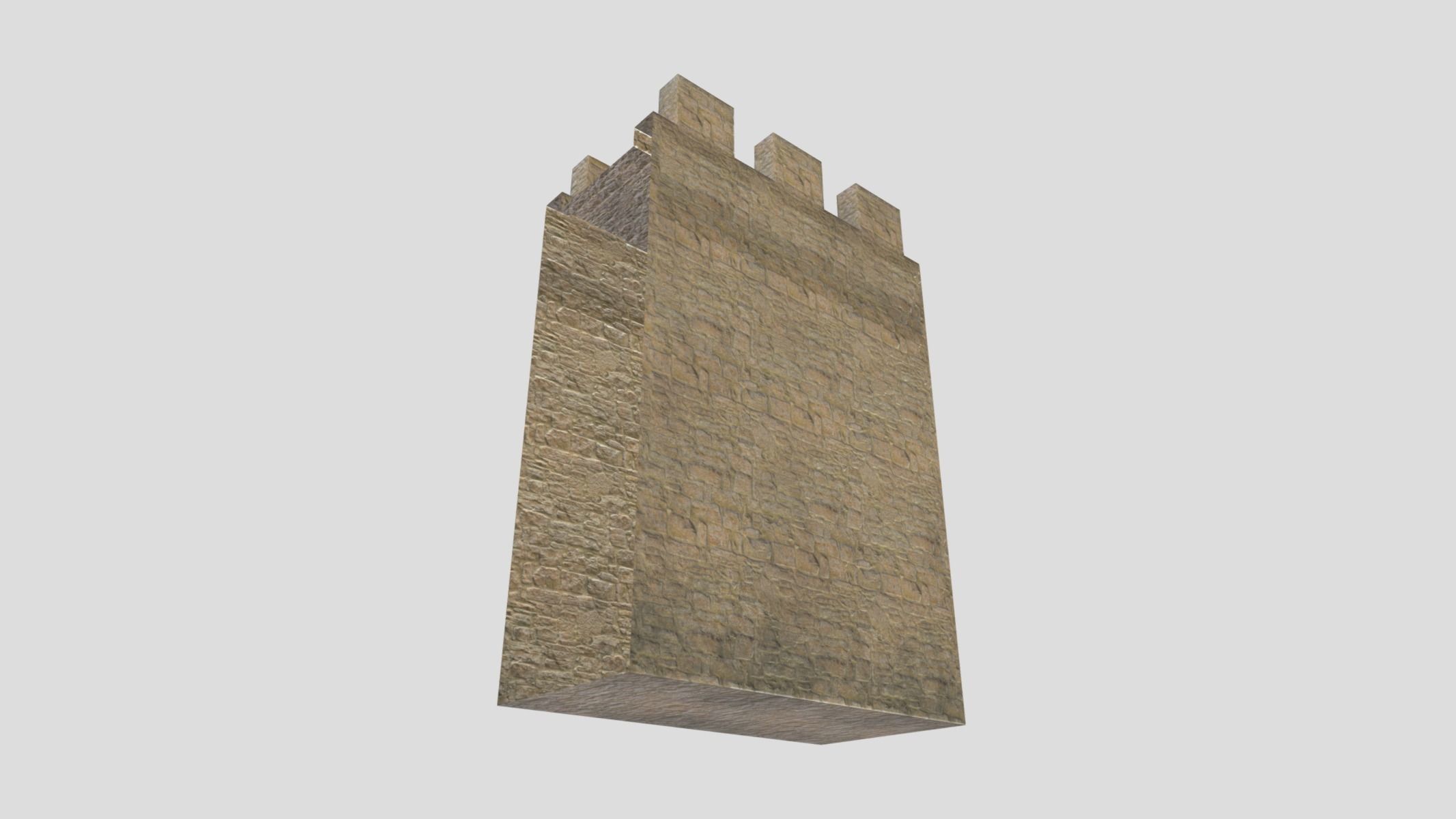 Medieval Castle Module 02 Low Poly PBR Realisitc  Low-poly 3D model_8