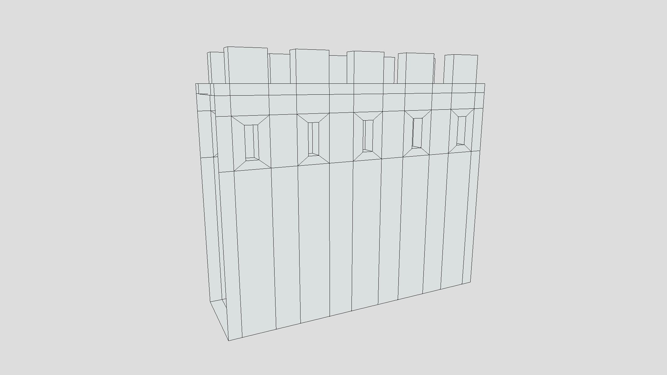 Medieval Castle Module 03 Low Poly PBR Realistic Low-poly 3D model_1