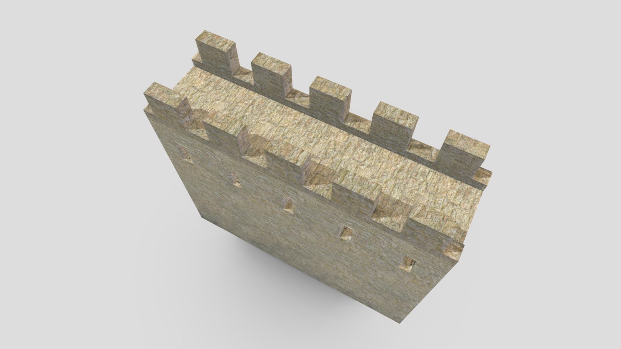 Medieval Castle Module 03 Low Poly PBR Realistic Low-poly 3D model_5