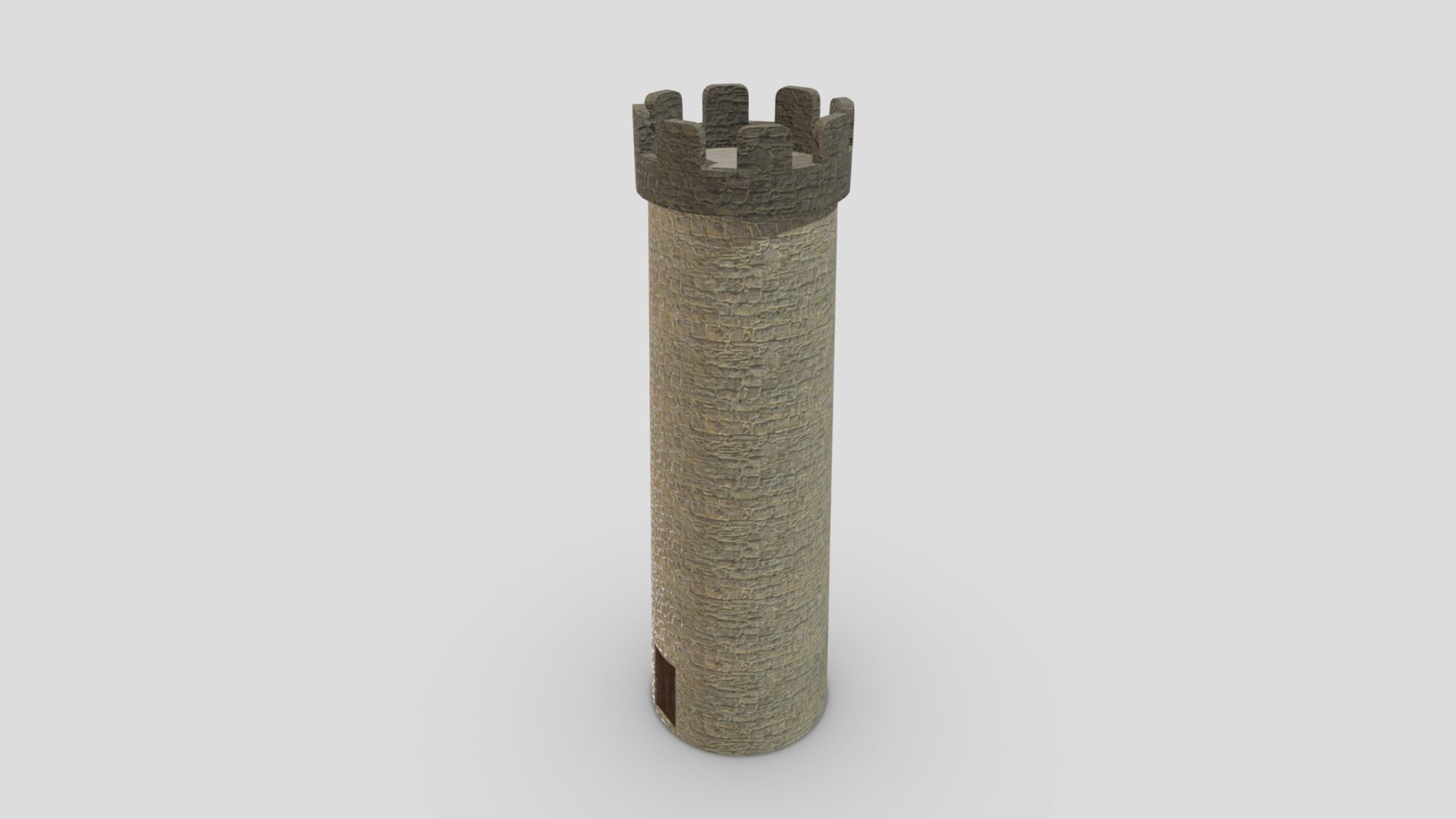 Medieval Castle Module 04 Low Poly PBR Realistic Low-poly 3D model_8