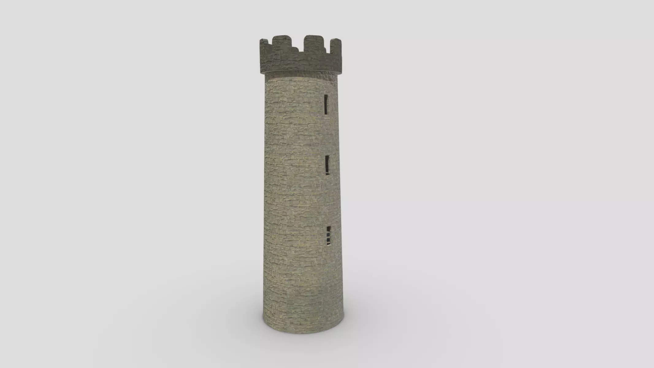 Medieval Castle Module 04 Low Poly PBR Realistic Low-poly 3D model_0