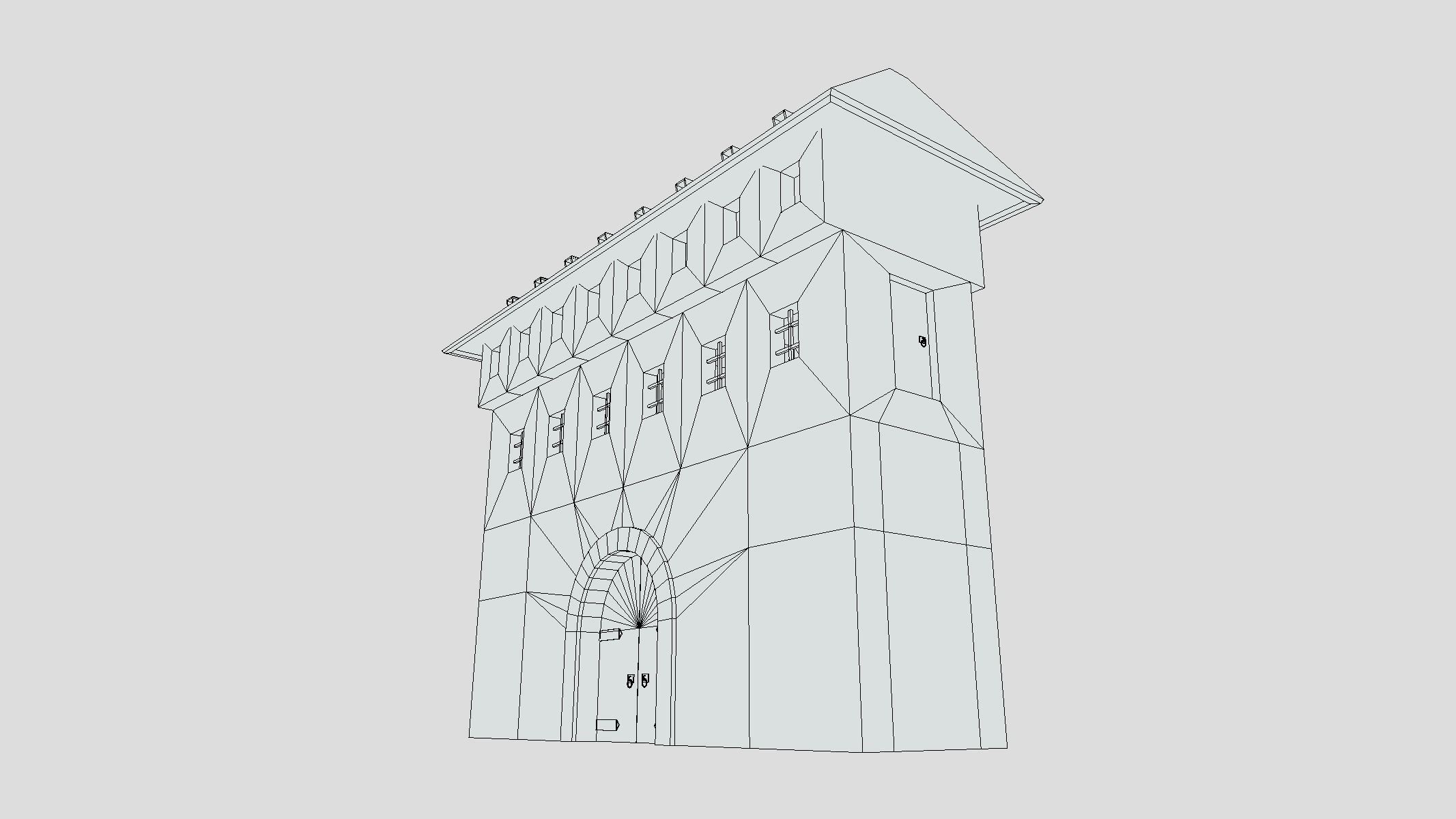 Medieval Castle Module 05 Low Poly PBR Realistic Low-poly 3D model_8