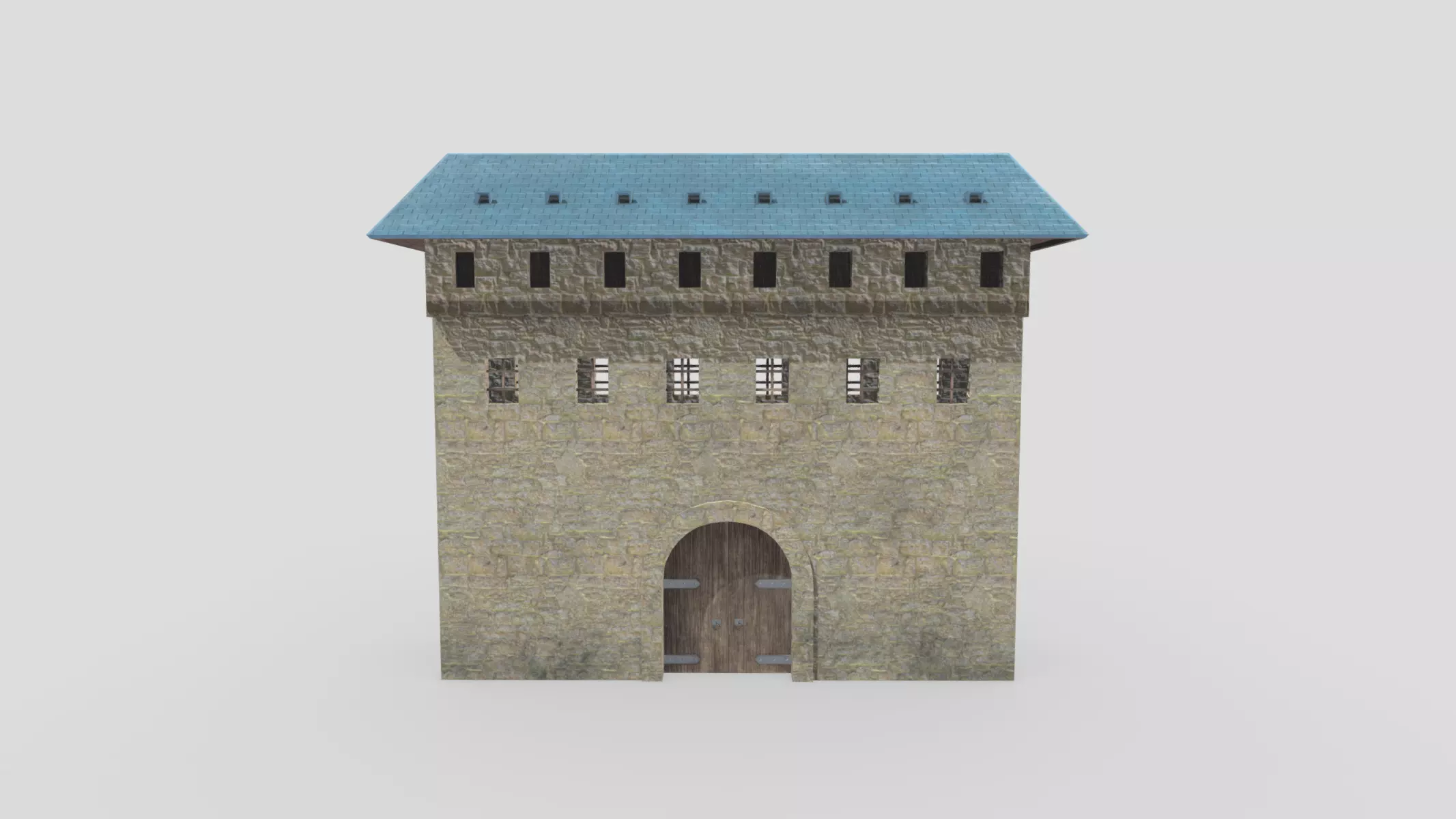 Medieval Castle Module 05 Low Poly PBR Realistic Low-poly 3D model_0