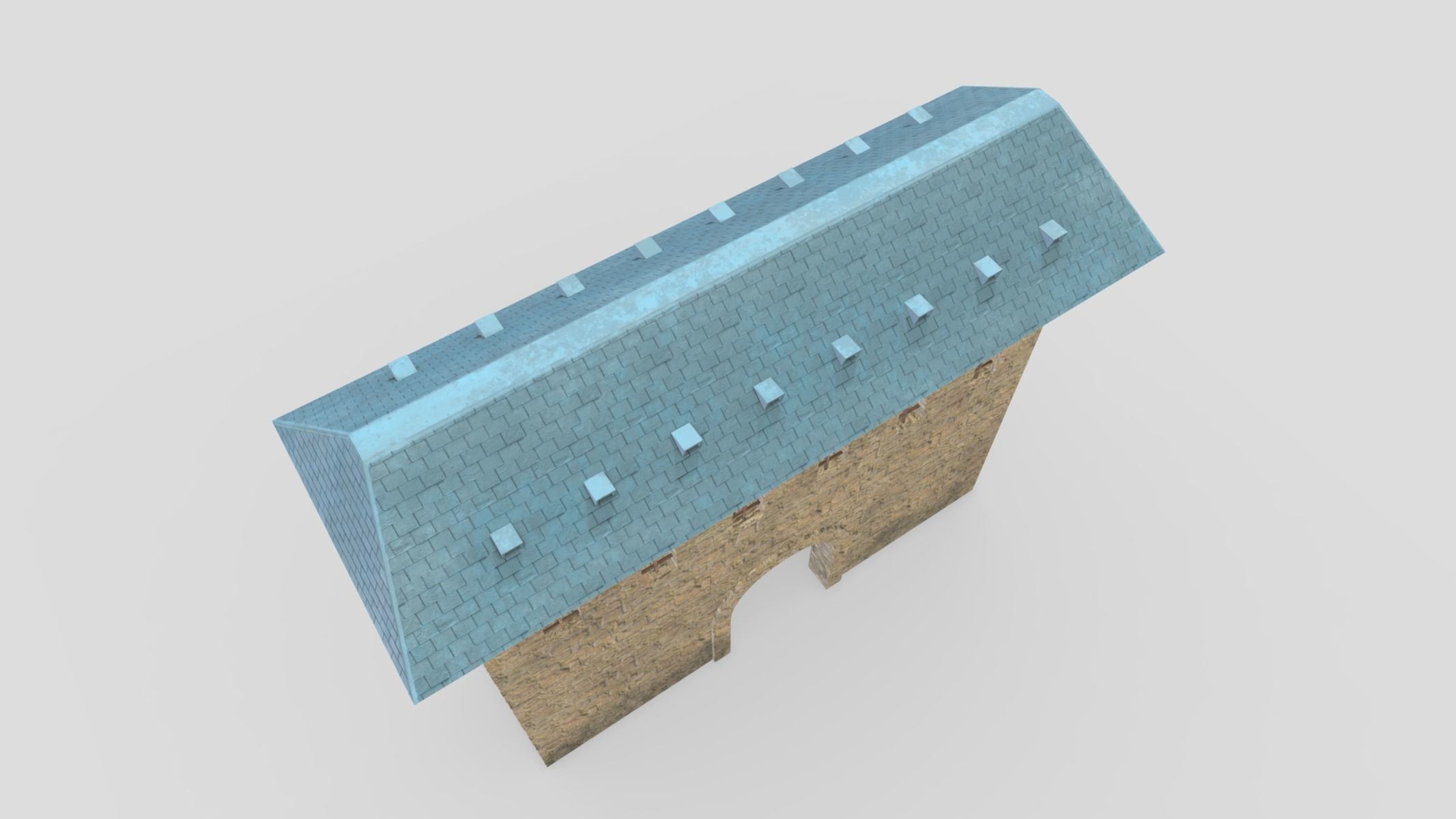 Medieval Castle Module 05 Low Poly PBR Realistic Low-poly 3D model_5