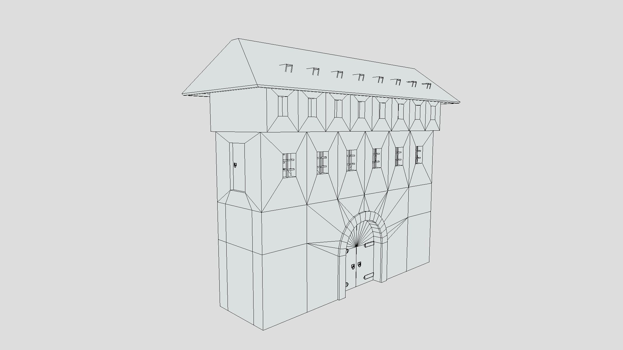 Medieval Castle Module 05 Low Poly PBR Realistic Low-poly 3D model_3