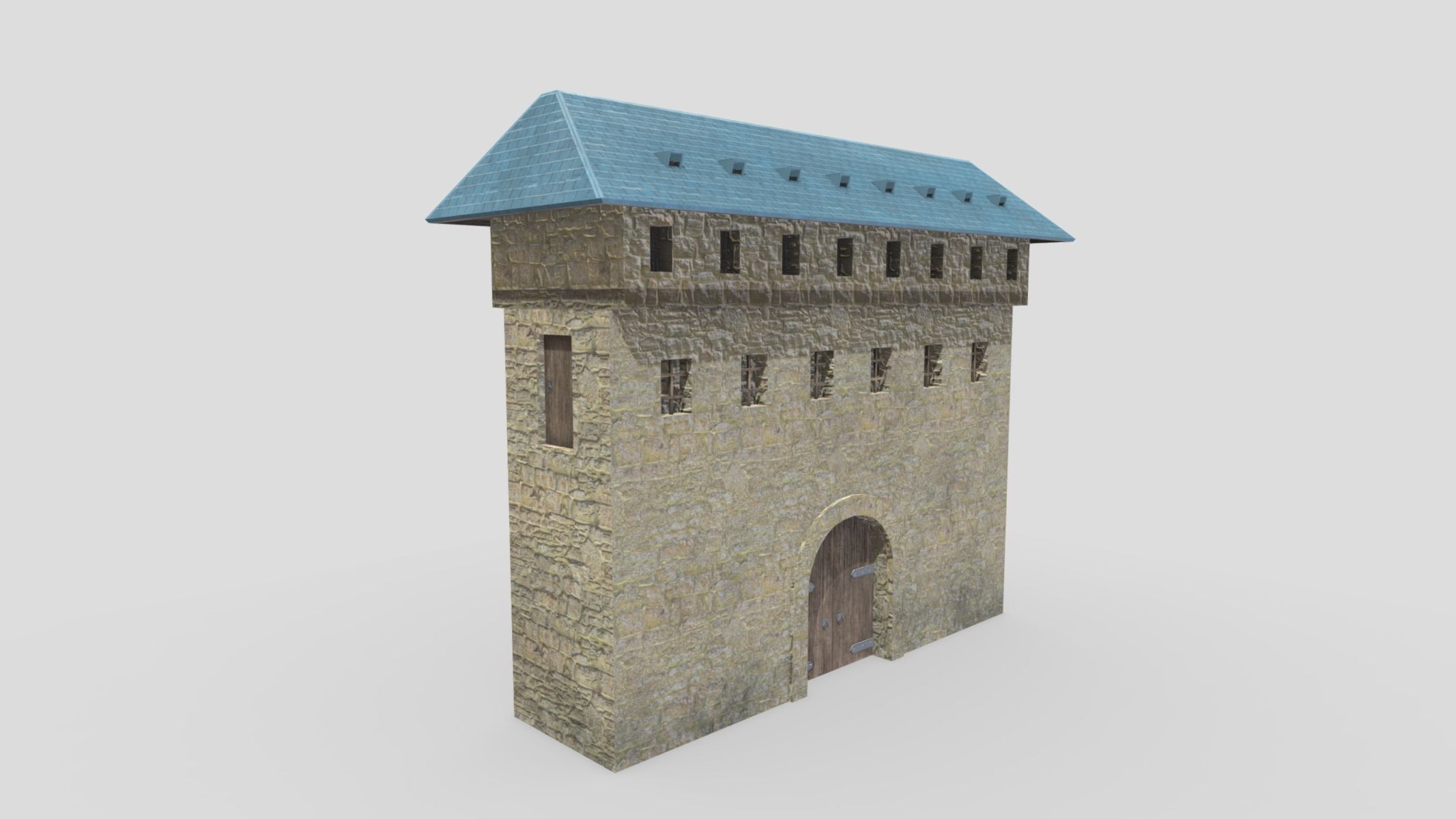 Medieval Castle Module 05 Low Poly PBR Realistic Low-poly 3D model_2