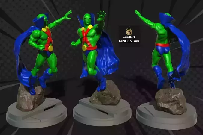 MARVEL CRISIS PROTOCOL MARTIAN MANHUNTER PRESUPPORTED INCLUDED 3D print model