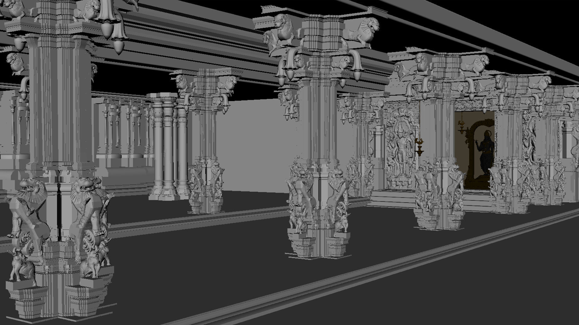 lord vishnu temple 3D model_18