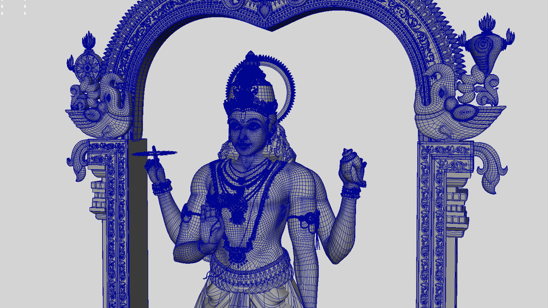 lord vishnu temple 3D model_30