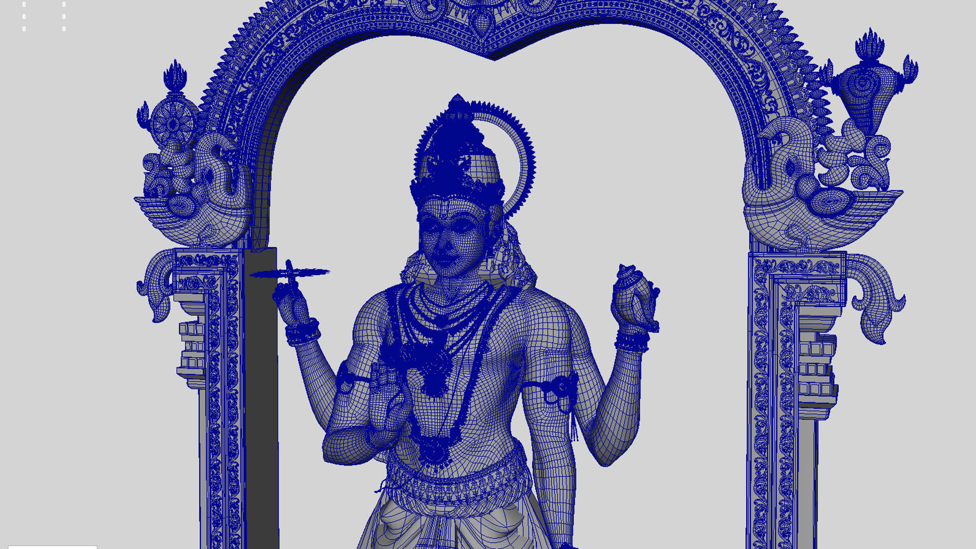 lord vishnu temple 3D model_23