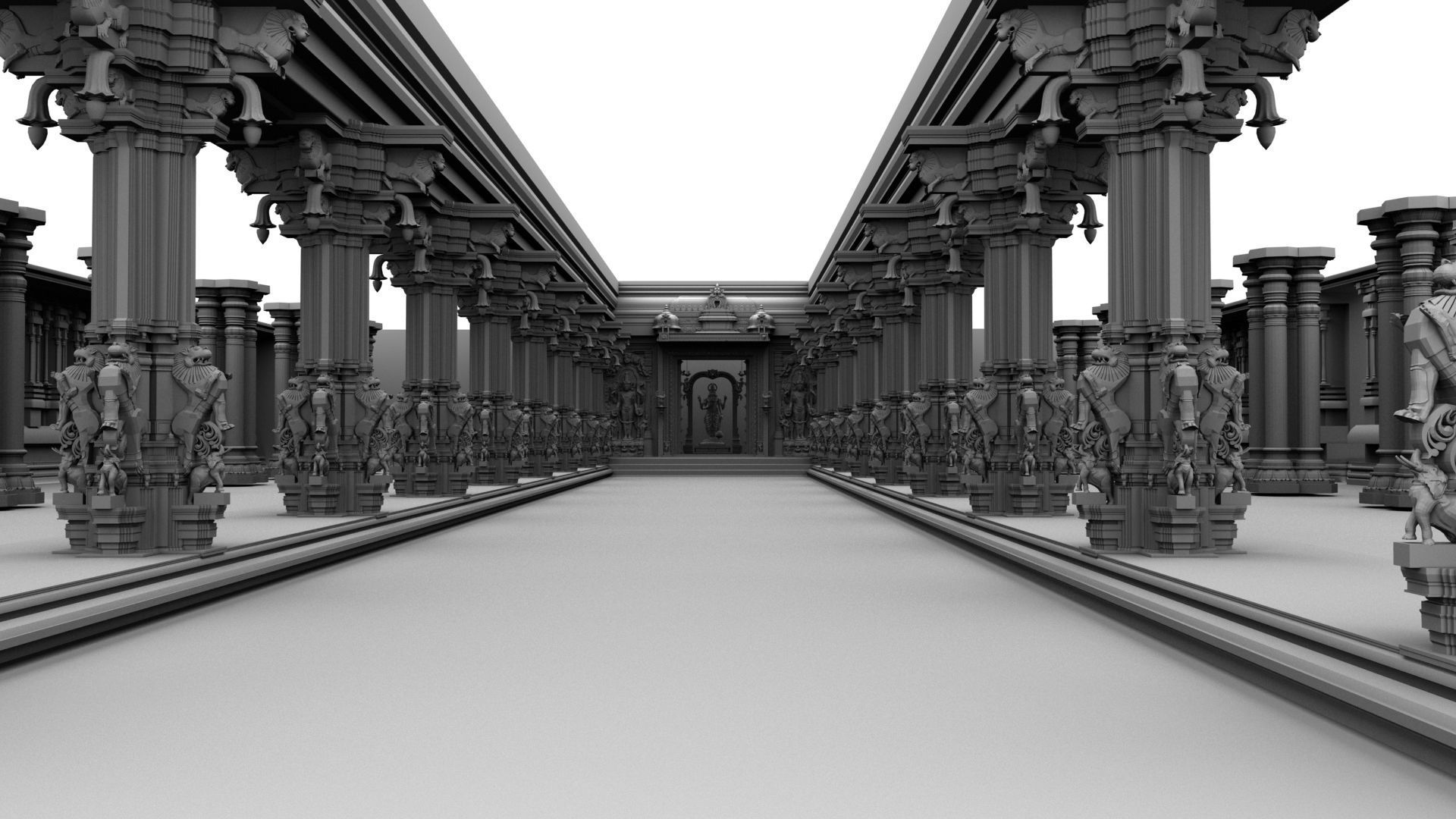 lord vishnu temple 3D model_38