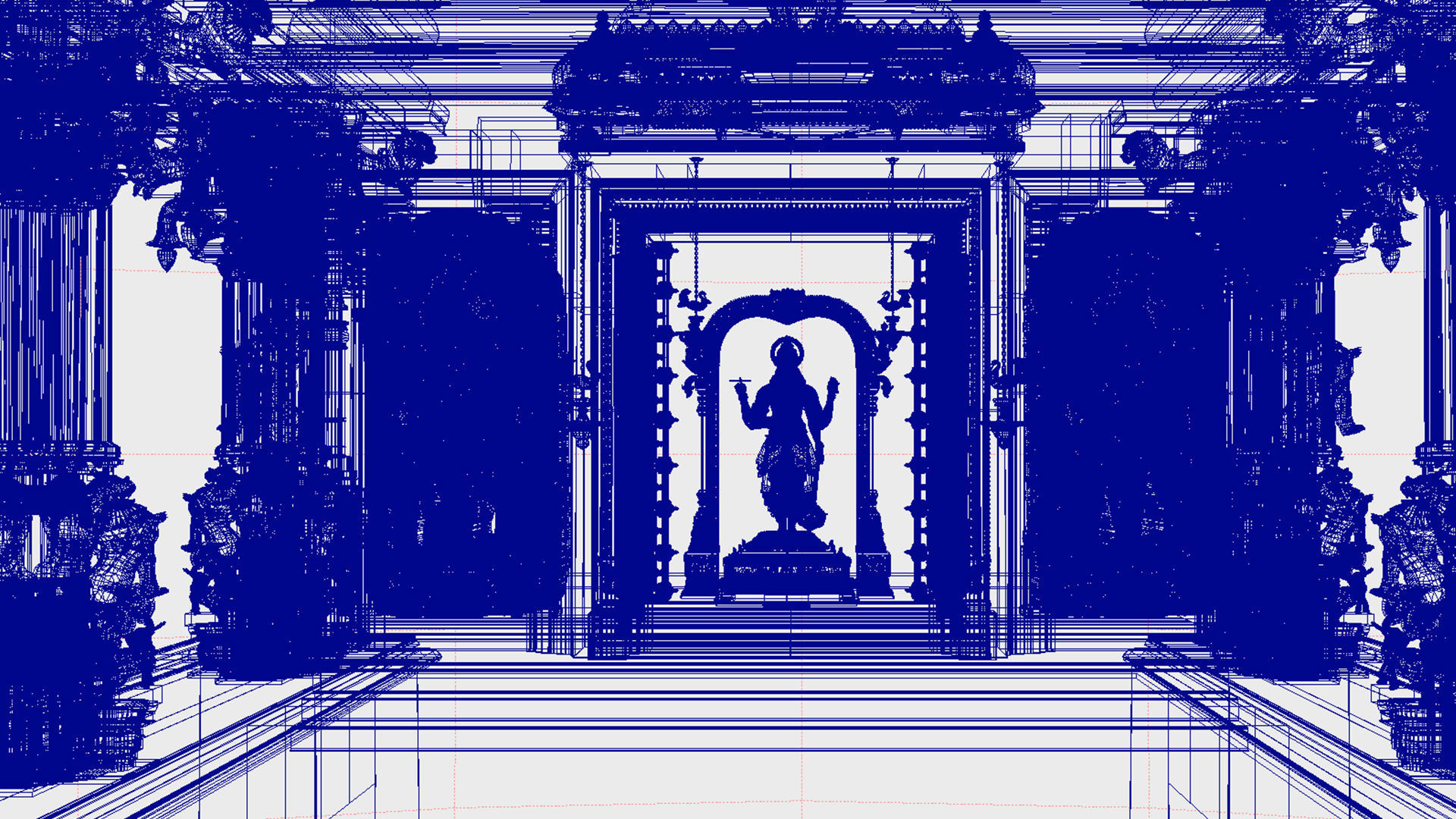 lord vishnu temple 3D model_13