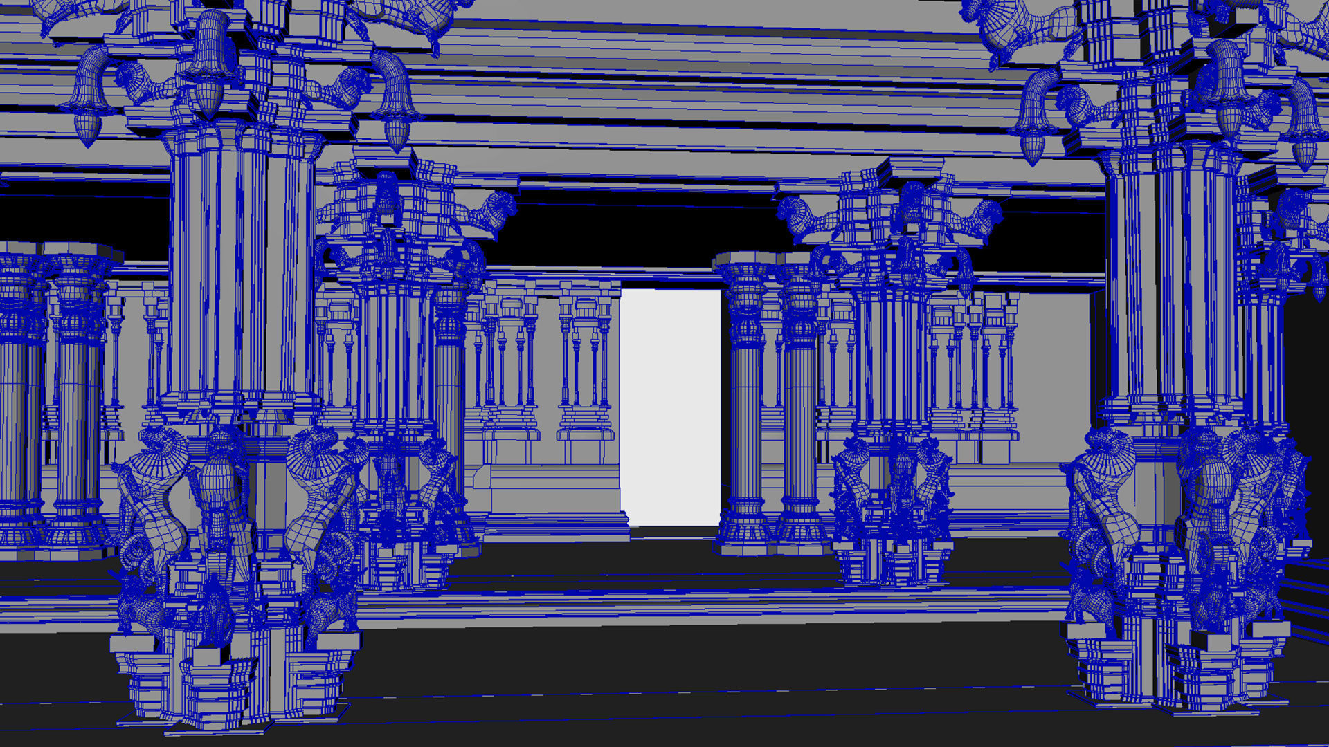 lord vishnu temple 3D model_19