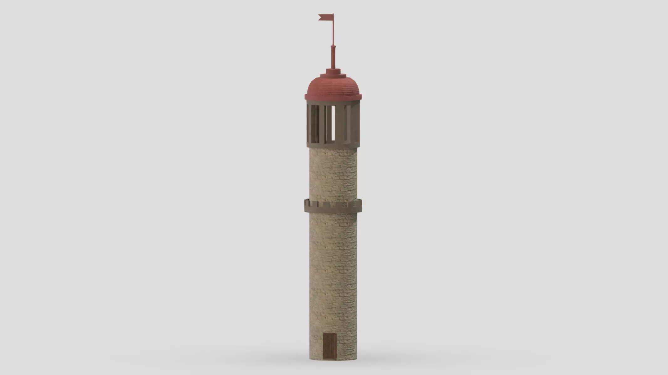 Medieval Castle Module 08 Low Poly PBR Realistic Low-poly 3D model_0