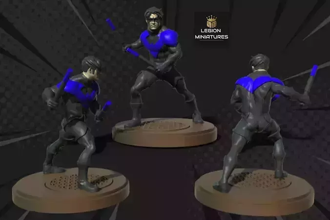 MARVEL CRISIS PROTOCOL NIGHTWING PRESUPPORTED INCLUDED 3D print model