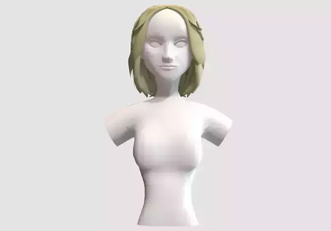Short Female Hairstyle Low-poly 3D model Short Female Hairstyle Low-poly 3D model