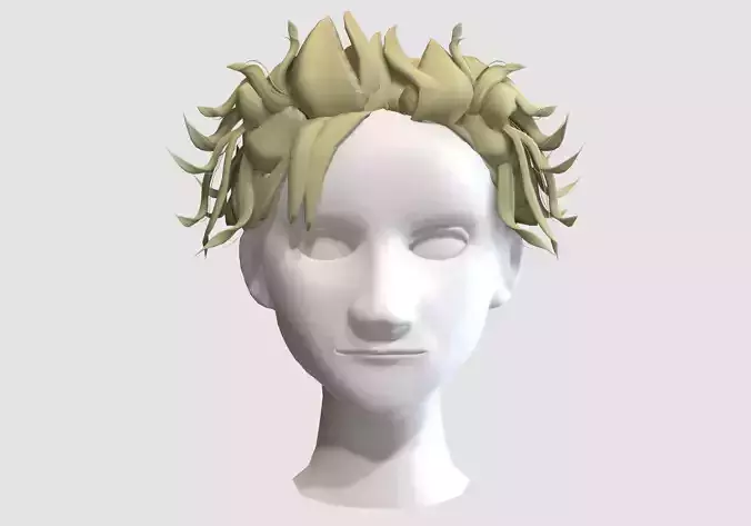 Blond Male Hairstyle  Low-poly 3D model