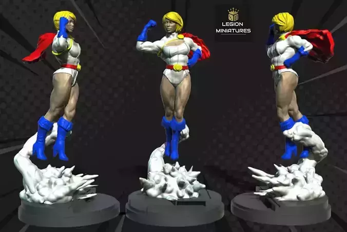 MARVEL CRISIS PROTOCOL POWER GIRL PRESUPPORTED INCLUDED