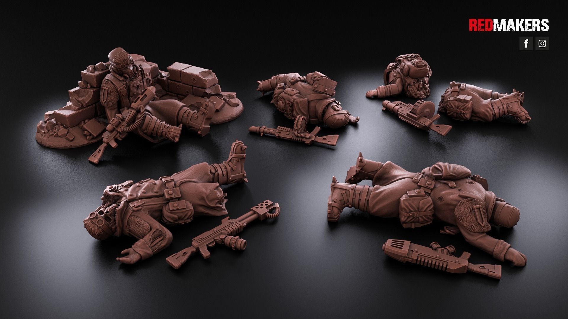 Ice Warriors - Slain soldiers 3D print model_2