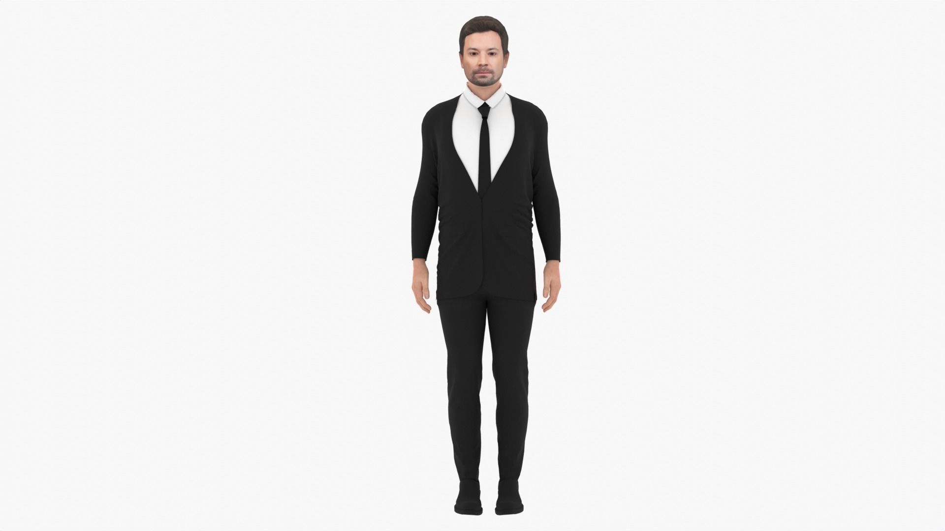Jimmy Fallon Low-poly 3D model_5
