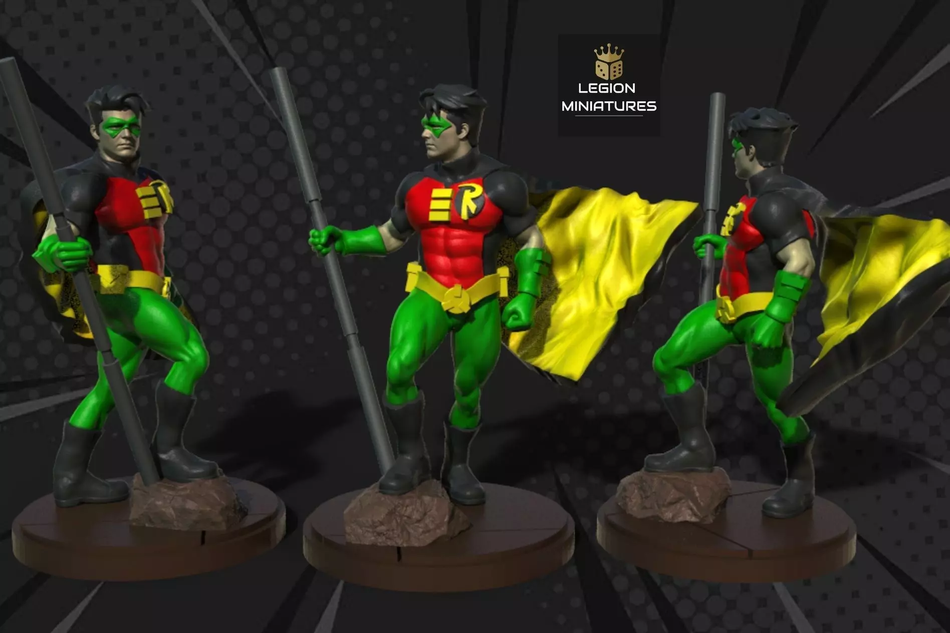 MARVEL CRISIS PROTOCOL ROBIN PRESUPPORTED INCLUDED 3D print model_0