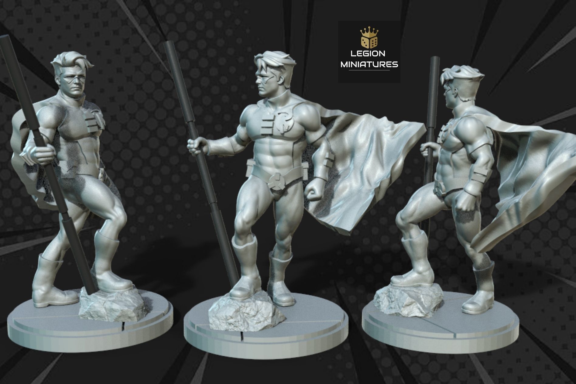 MARVEL CRISIS PROTOCOL ROBIN PRESUPPORTED INCLUDED 3D print model_1