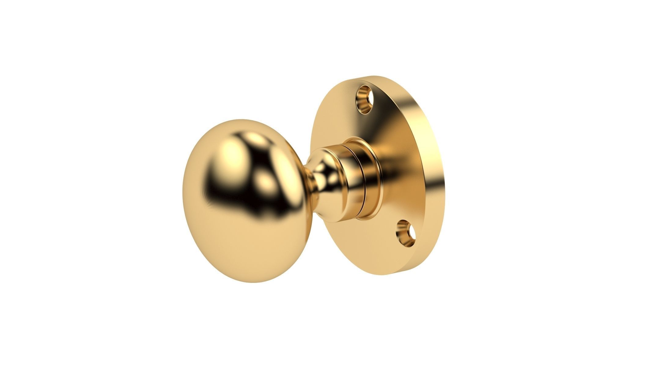 Mushroom Rim Door Knob 3D model_3