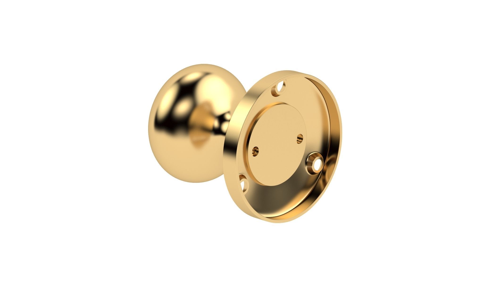 Mushroom Rim Door Knob 3D model_2