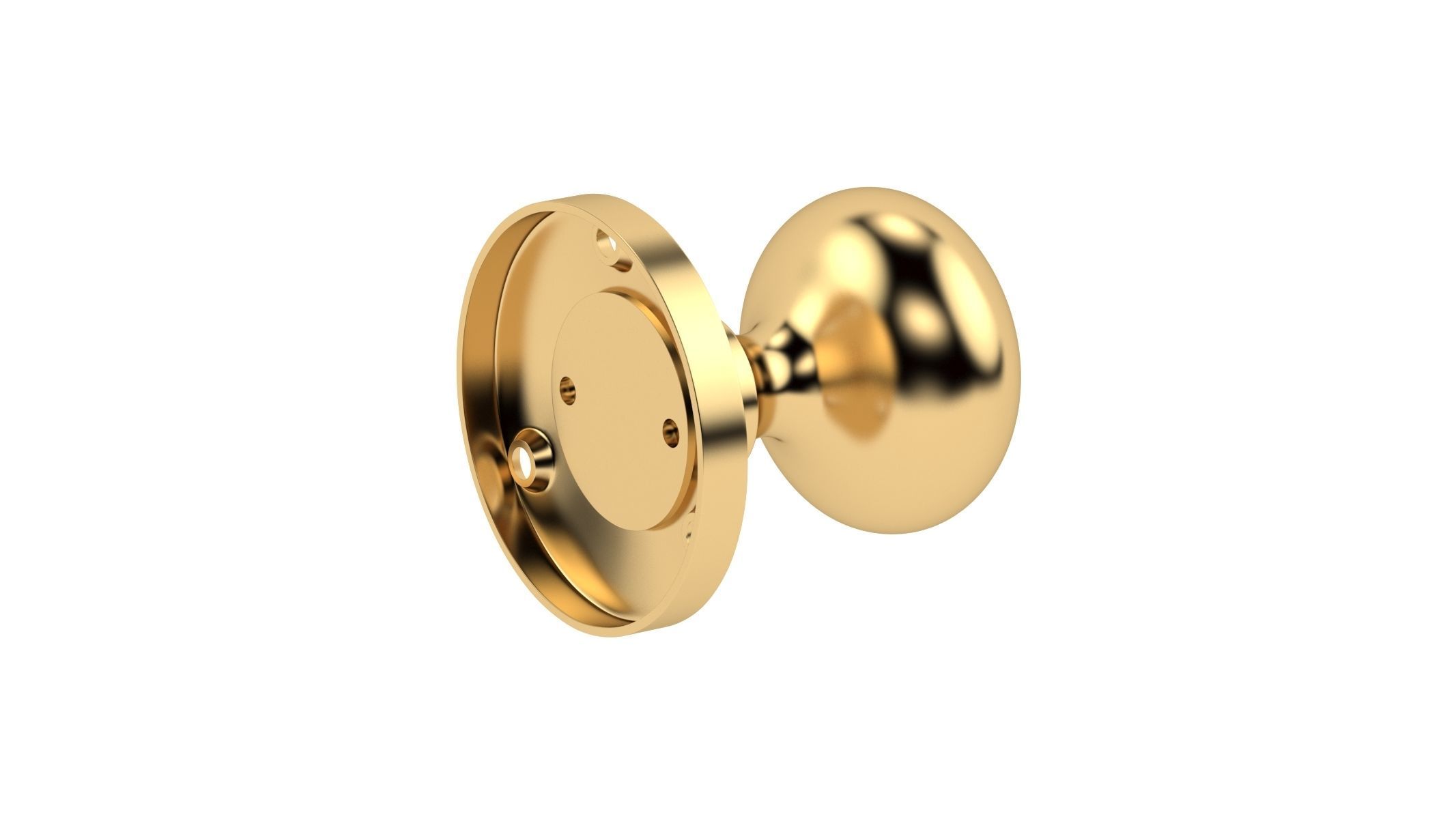 Mushroom Rim Door Knob 3D model_1