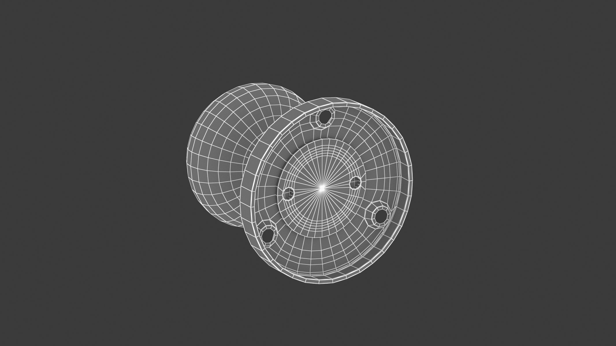 Mushroom Rim Door Knob 3D model_7