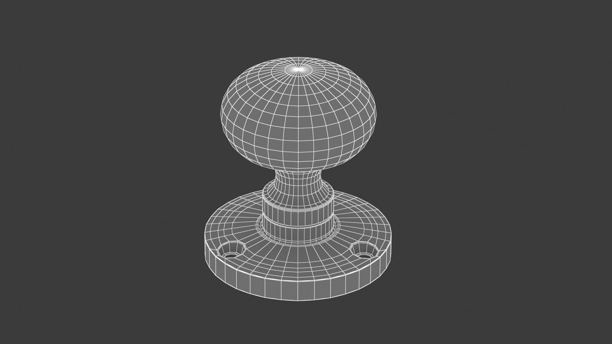 Mushroom Rim Door Knob 3D model_9