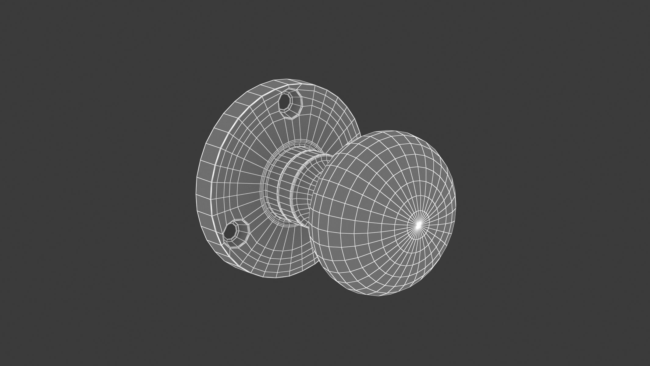 Mushroom Rim Door Knob 3D model_5