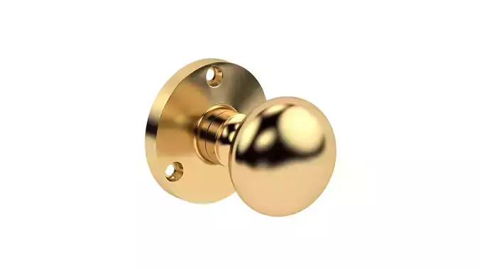 Mushroom Rim Door Knob 3D model