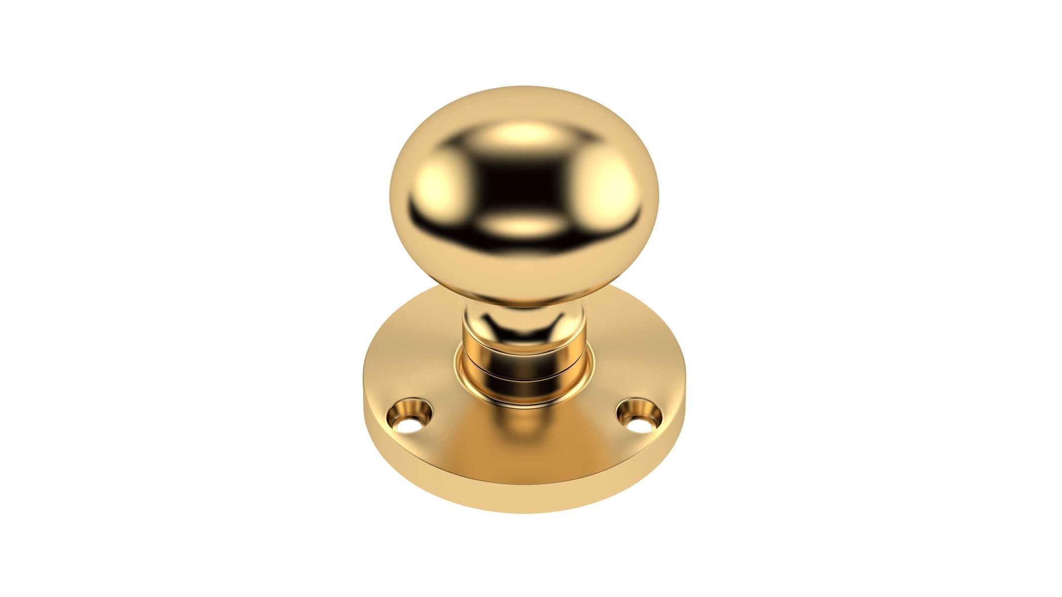 Mushroom Rim Door Knob 3D model_4