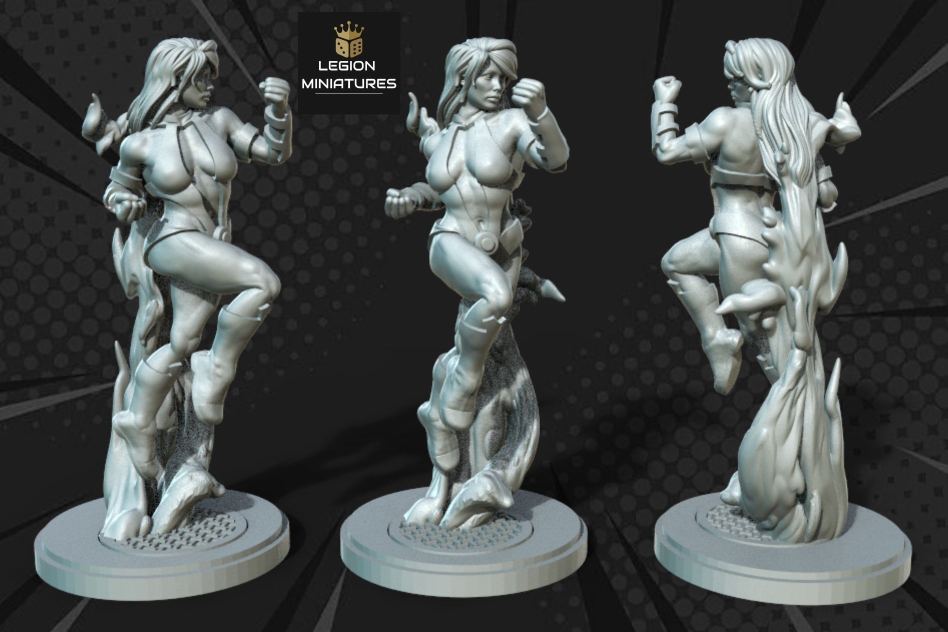 MARVEL CRISIS PROTOCOL STARFIRE PRESUPPORTED INCLUDED 3D print model_1