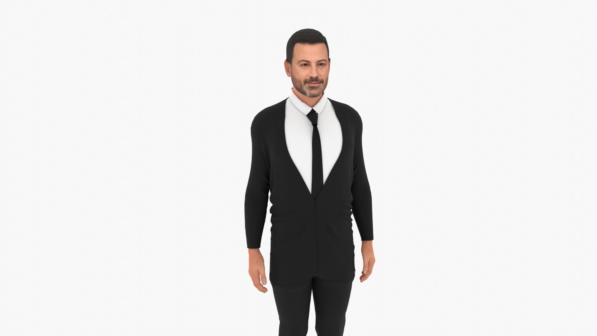 Jimmy Kimmel Low-poly 3D model_1